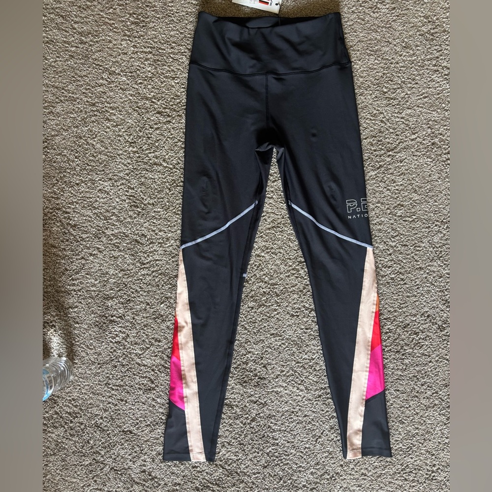 Asics Black and Pink Women's Leggings